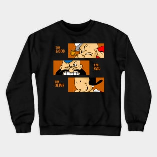 Funny Retro Vintage Western Cartoon Old West Movie Parody Crewneck Sweatshirt